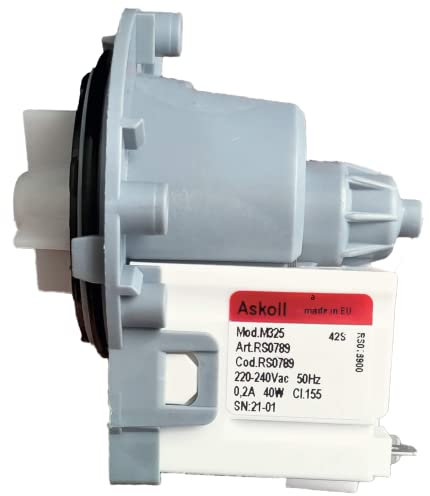 ALGOMAS® Bomba Desagüe Lavadora | Código 8014025011615 y RS0789 | Compatible con Askoll, Corberó, Gorenje, Otsein, Samsung, Zanussi, LG
