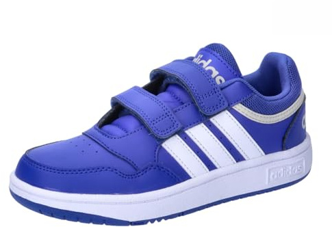 adidas Unisex - Bambini Hoops Lifestyle Basketball Hook-And-Loop Shoes, Team Royal Blue/Cloud White/Orbit Grey, 30 EU
