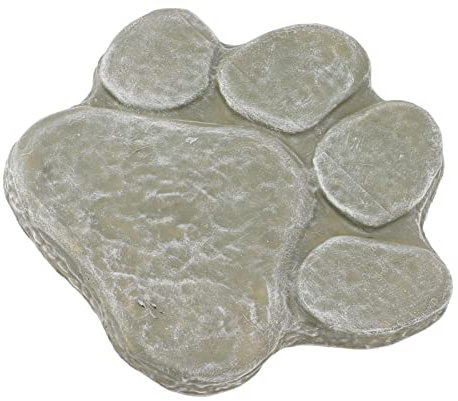 Marcatore per Tomba di Cani, Pietra Commemorativa con Impronte di Zampe in Resina per Lettere Fai-da-Te in Stile Europeo, Durevole, per Il Giardino (Verde Muschio)