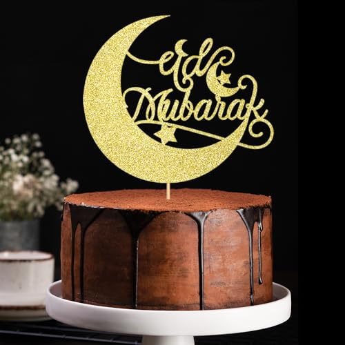 Eid Mubarak Cake Topper-Hajj Mubarak Eid Festival Anniversary Party Decorations