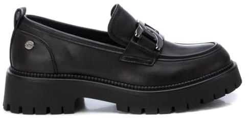 XTI - Mocasines Mujer Negro - Calzado Cómodo y Versátil - Moda Casual - Modelo 14329102 (Talla 37)