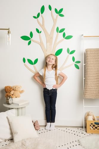 Wooden Growth Chart for Wall,Tree Design, Height Chart for Kids | Playroom Wall Decor, Toddler Room Decor, Nursery Decor, Kids Room Decor