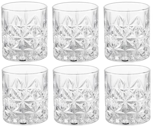 BRANDANI Bicchiere tumbler acqua Fiore set 6 pezzi vetro 300 ml