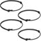 AOZUO 4 Stück Lederarmband Herren, Lederarmband Damen Geschenk für Männer und Frauen Armbänder Für Herren Armband Stoff Bracelet Damen Männer (schwarz)