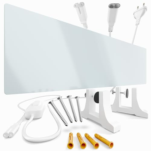 Infrarotheizung Schimmelentferner - Bad, Wand & Boden [70W] Infrarot-Heizung gegen Schimmel | Wandheizung elektrisch | Modular erweiterbares Anti-Schimmel-Heizpaneel mit flexibler Wandmontage | PIGO