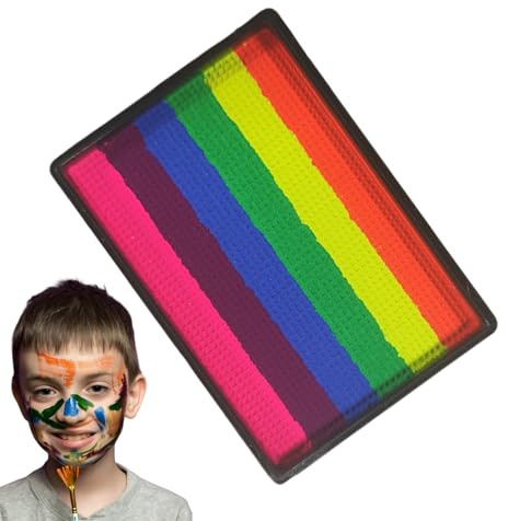 Face Paint Palette | Rainbow Body Palette,6 Colors Painting Supplies Watercolor Makeup for Adults Kids Stage Carnival Halloween Wedding Birthday Concert Festival Cosplay