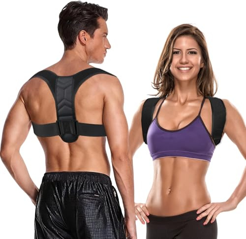 Back Correction Belt for Women Men Lightweight Adjustable Support Shoulder | Improve Posture Corrector Hunchback Slouching Providing Pain Relief from Upper Back/Shoulder/Neck M
