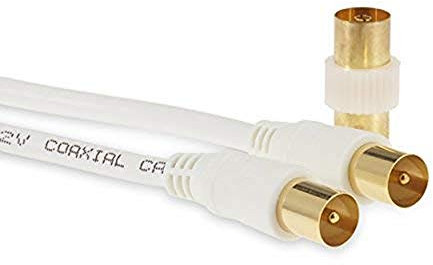 SSL Satellites 10 Meter 3C-2V White Cable TV Aerial Lead Coaxial Cable Coax RF 75 OHM 3C-2V