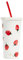 Kate Spade New York tumbler mit stroh, erdbeeren