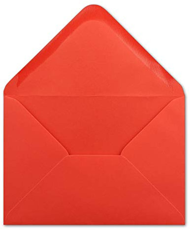 25 DIN C5 Briefumschläge Rot - 16,2 x 22,7 cm - 100 g/m² Nassklebung spitze Klappe - aus der Serie COLOURS-4-YOU Glüxx-Agent