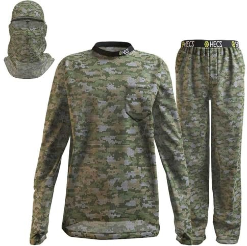 HECS HECSTYLE Lightweight System | Hunting Camo Suit with Bioelectric Shielding | Hunting Clothes for Men | Patented Technology | Mens Hunting Clothes - 2X-Large - Anywhere