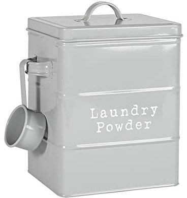 Harbour Housewares Vintage Metall -Wäschereipulverkanister - Grau