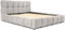 Siblo Bett 140x200 cm - Modern Polsterbett - Doppelbett mit Bettkasten und Lattenros - Zelda Kollektion - Robust Bett mit Stauraum - Bettgestell aus Holz - Grau