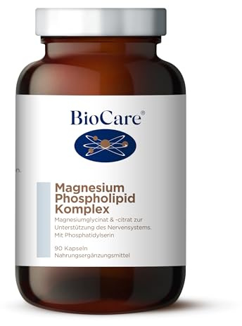 BioCare Magnesium Phospholipid Complex - Magnesium und Lecithin - Für die Normale Funktion des Nervensystems - Vegan- 90 Kapseln