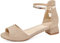 OALEEN Sandales Nu-pieds Femme Eté Petit Talon Carré Bride Cheville Paillettes Chaussures Bout Ouvert Soirée Mariage Dorée 38