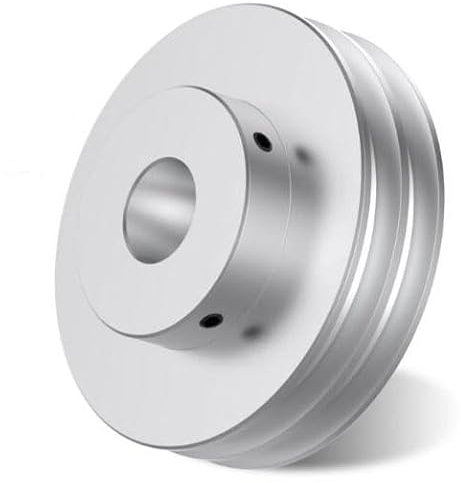 CHANCS puleggia tipo V 80mm OD 24mm foro fisso doppia scanalatura puleggia per motore ruota motrice 6mm (1/4) PU cinghia rotonda