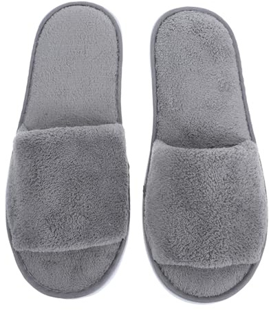 minkissy Ciabatte Antiscivolo per Hotel e Viaggio in Pile Punta Chiusa, Design Semplice ed Elegante, Scarpe Portatili per Uomini e Donne da Interno