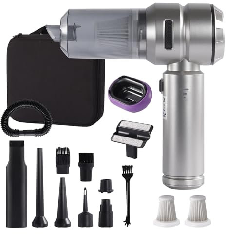 Zividodo Handstaubsauger, handstaubsauger akku, 3 in 1 Auto kabellos Staubsauger, 3-Gang Mini Staubsauger, Nass&Trocken Staubsauger für Auto, Büro Genutzt, Haus, Küche, Tierhaare