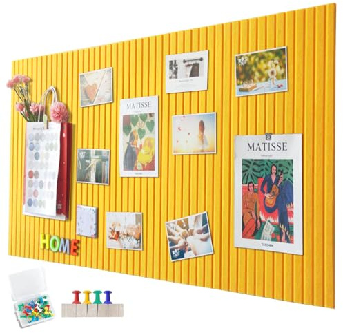 Penbinmall Grande plaque en liège 60 x 40 cm - Tableau d'affichage décoratif en liège avec feutre - 0,9 cm d'épaisseur - Plaque photo pliable avec ruban adhésif - Tableau d'affichage