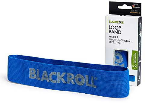 BLACKROLL® Loop Band (32 cm), Fitnessband für funktionales Training, hautfreundliches Widerstandsband, Trainingsband für zu Hause, Büro oder Park, starker Widerstand (6,7 kg), Made in Germany, Blau
