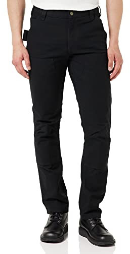Carhartt Herren Rugged Flex® Straight Fit Duck mit verstärkter Vorderseite, Schwarz, W32/L32