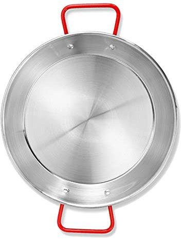 Abbto Padella professionale per paella - Grande padella Coreana Noodle Rame - Grandi padelle per piani cottura a induzione