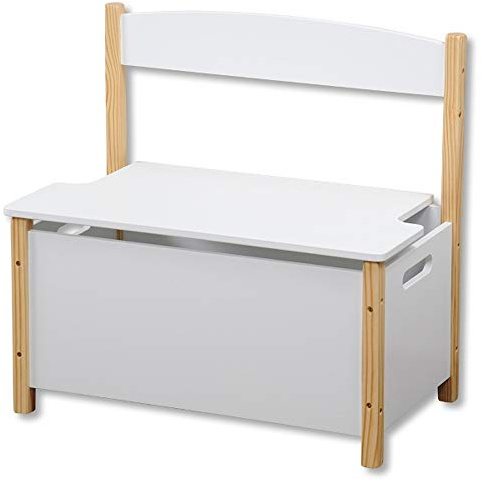 Banc de rangement pour enfant avec frein sur le couvercle