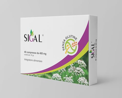 Sigal® 40 compresse 400mg Integratore alimentare a base di Lattasi, alfa-galattosidasi, anice, finocchio, lactobacillus sporogenes per combattere l'intolleranza al lattosio e il gonfiore addominale