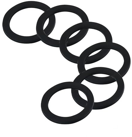 Qrity 6 Pezzi Guarnizione in Gomma Piatta, Guarnizioni O-ring, Guarnizioni di Tenuta Adatto per Tubo del lavello, Tubo del Bacino di Scarico, OD 38mm, ID 29mm