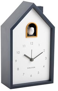 Karlsson Modern Cuckoo Alarm/Wall Clock - Dark Blue (KA6015DB)