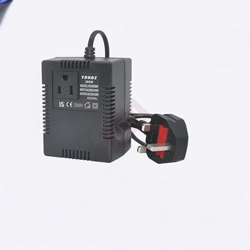 Step Down Transformer US to UK, 300W Step Down Power Voltage Converter Transformer (UK Plug) 220v/240v to 110v/120v, Intelligent Efficient Travel Power Adapter for Power Bank, WIFI, POS Machine