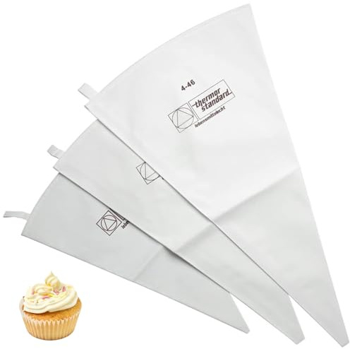 3 Pcs Piping Bags Re-usable Icing Bags Cotton Pastry Bags DIY Cake Decorating Tool for Decorating Cakes Pies Cookies