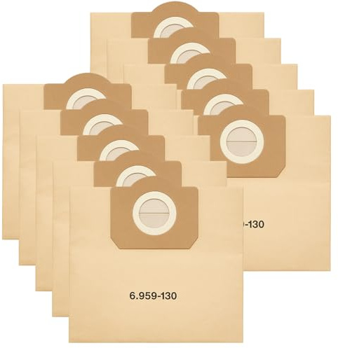 kelav 10 Bolsas Aspiradora para Karcher WD3 6.959-130.0, Bolsa Aspiradora Universal para Karcher WD3 A2204 MV3