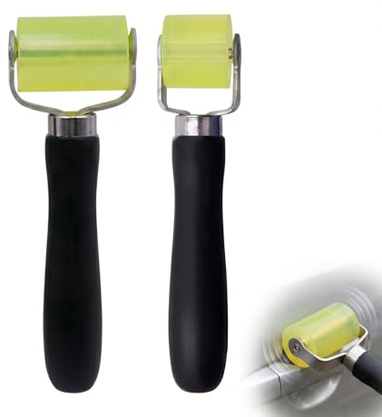 Lot de 2 rouleaux de pression - 30 mm / 50 mm - Rouleau de pression - En aluminium butyle - Rouleau de soudure - Rouleau de pression - Rouleau en silicone - Pour colleur de bords, rouleau de contact