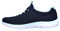 Skechers Damen Summits Sneaker, Navy Mesh Aqua Trim, 35 EU