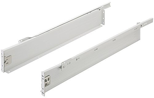 Gedotec Schubkasten-System Schubladenschiene Teilauszug Schubladen-Box Küchen-Schrank | Nennlänge: 550 mm | Zargenführung Tragkraft 25 kg | Rollenführung Höhe 86 mm | 1 Garnitur - Auszüge für Möbel