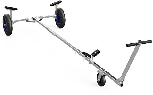 SUPROD Faltbarer Bootswagen Slipwagen Handtrailer Schlauchbootwagen Bootstrailer TR350-L-LU, Luft, Ø 350 mm, schwarz/blau