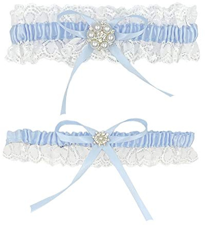 Blue Lace Garter Belt Set,Bridal Wedding Garter Gift for Bride- Something Blue