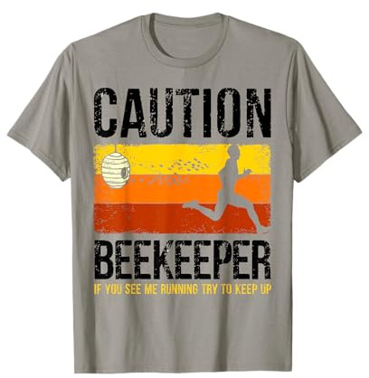 Caution Bees Lover Running Beekeeping Beekeeper Costume T-Shirt
