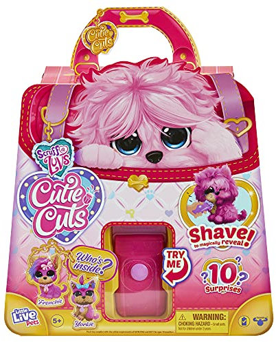 Little Live Pets Scruff-a-Luvs Cutie Cuts, Überraschungshündchen aus super weichem Plüsch: Rasiere, wasche und Style Dein Plüschtier; mit insgesamt 10 Überraschungen