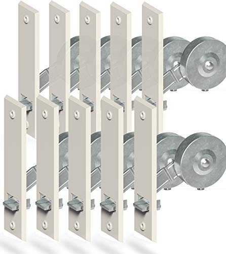 markiso® 10 Stück Rolladen Gurtwickler unterputz Farbe Braun, Rollladen Aufwickler Lochabstand 160mm für Maxigurte bis 23mm, Einlassgurtwickler inkl. 20 Abdeckungen