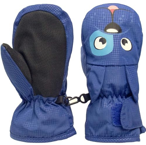 JAMUILS Manoplas de esquí para niño Invierno Deporte, Cálidos y Impermeables, Resistentes al Viento, para Bicicleta Ciclismo Deportes al Aire Libre