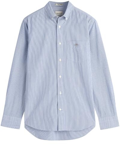 GANT Herren Reg Poplin Banker Bd Hemd, College Blue,4XL