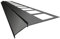 Renoplast® Aluminium Traufprofil K100 200cm Graphit | Fertigstellung von Terrassen und Balkonen | Fliesenböden auf Klebemörtel | Wasser ablaufsysteme Winkelprofil | Korrosionsschutz Balkonprofile