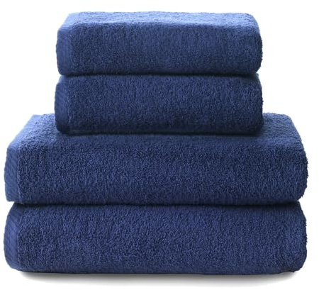 Top Towel – Juego de Toallas Baño (4 Piezas): Toallas Ducha y Manos Suaves y Absorbentes – Algodón 100%, 400 g/m², Sin Pelusa