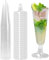 Granvoo 25 Piezas Copas de Champán de Plástico, 150ml Flautas Champagne Transparentes, Copas de Cava, Copas de Vino de Fiesta con Tallo Reutilizables para Fiesta Celebración Aniversario Bodas