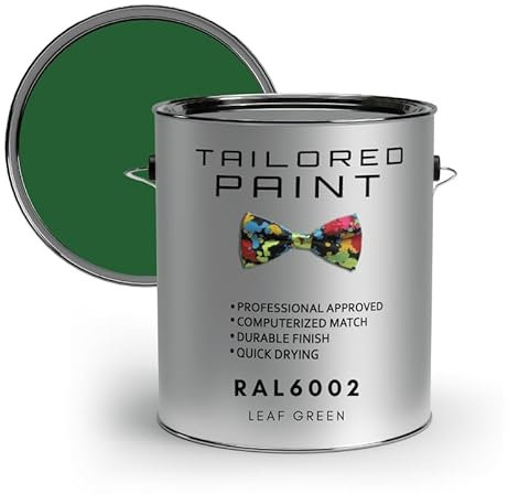 Tailored Paint uPVC Window & Door 1K Paint Brush or Spray On - Matt Finish - RAL6002, Leaf Green - 100ml Tin