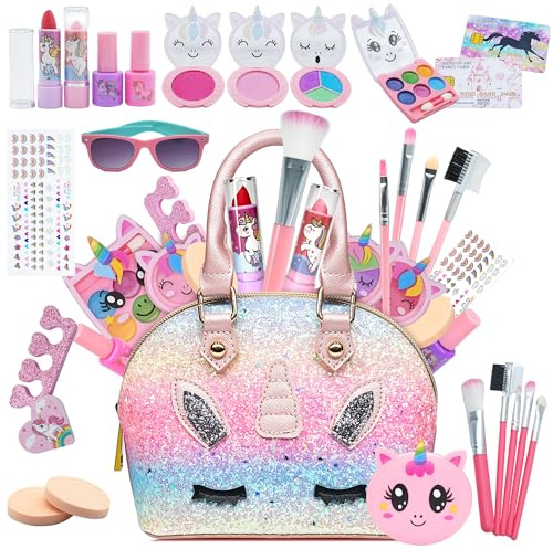 Kinderschminke Set - Schminkkoffer Mädchen Spielzeug, Makeup Set, Halloween Weihnachts Geburtstags Geschenke für Kinder 4-12 Jahre