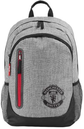 FOCO Offiziell lizenzierter Manchester United FC Mono-Fußballrucksack, Grau, grau, One size
