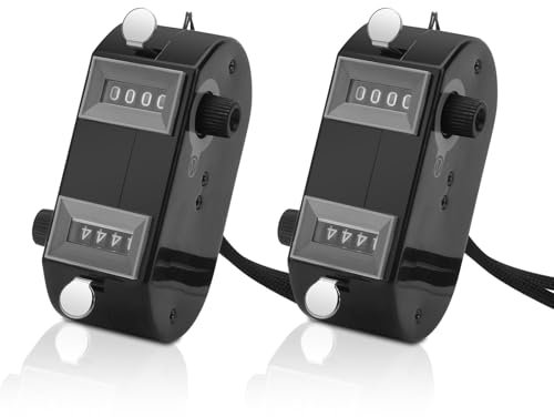 Windspeed 2P Dual Pitch Counter Baseball, Pitch Counter Clicker Schwarz für Baseball Pitch Counter Clicker Schwarz Schiedsrichter Clicker Zähler für Coaching, Stricken, Menschen, Schoß, Angeln, Golf